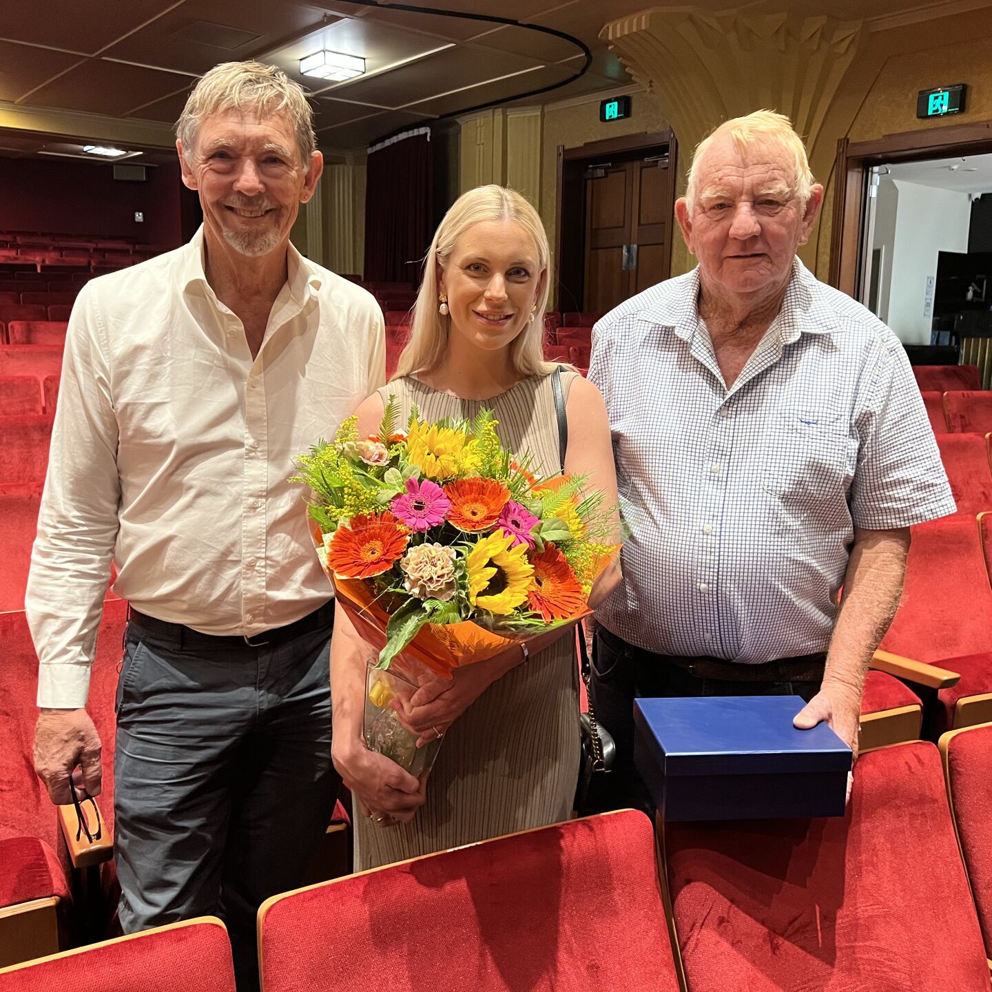 General Manager Kerry Saul with winner Brianna Miller and Brian Miller 