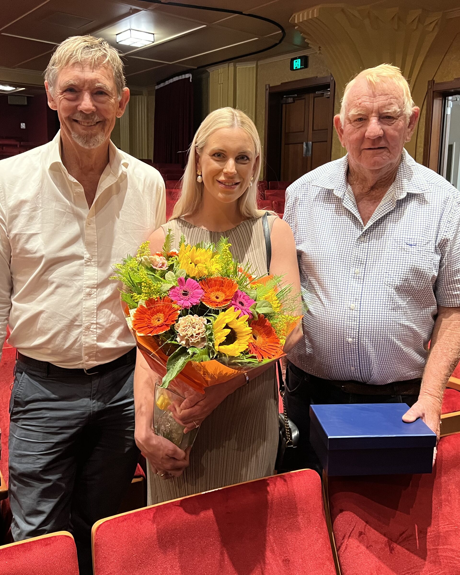 General Manager Kerry Saul with winner Brianna Miller and Brian Miller 